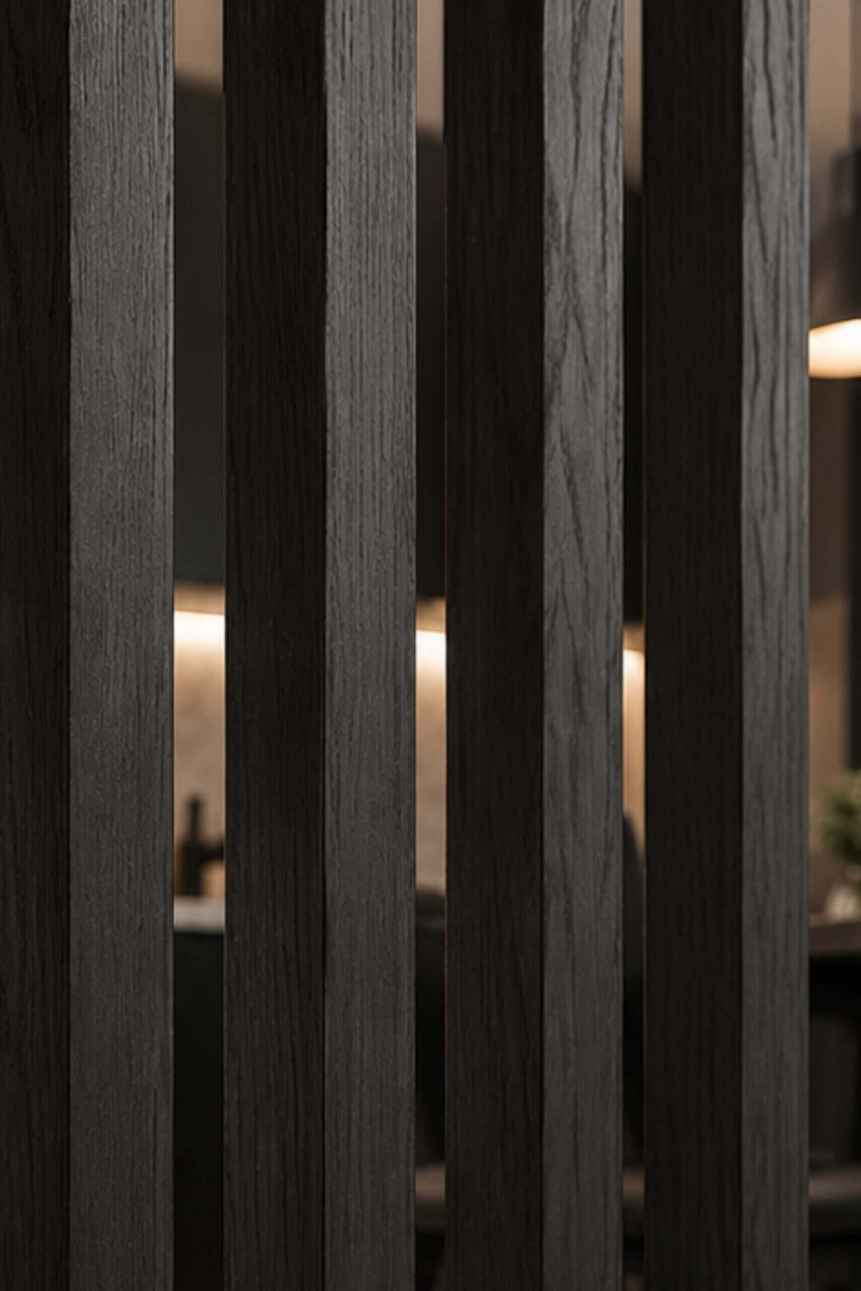 Black Onyx Pine Wood Room Divider - Image 4