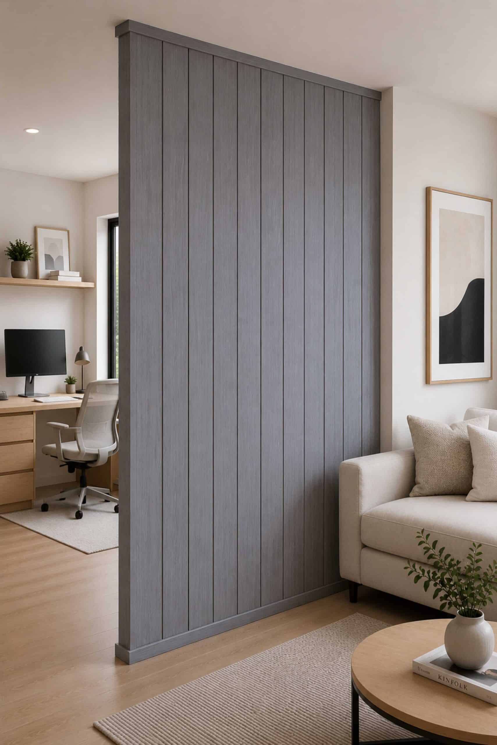 Casual Nordic Oak wood room divider