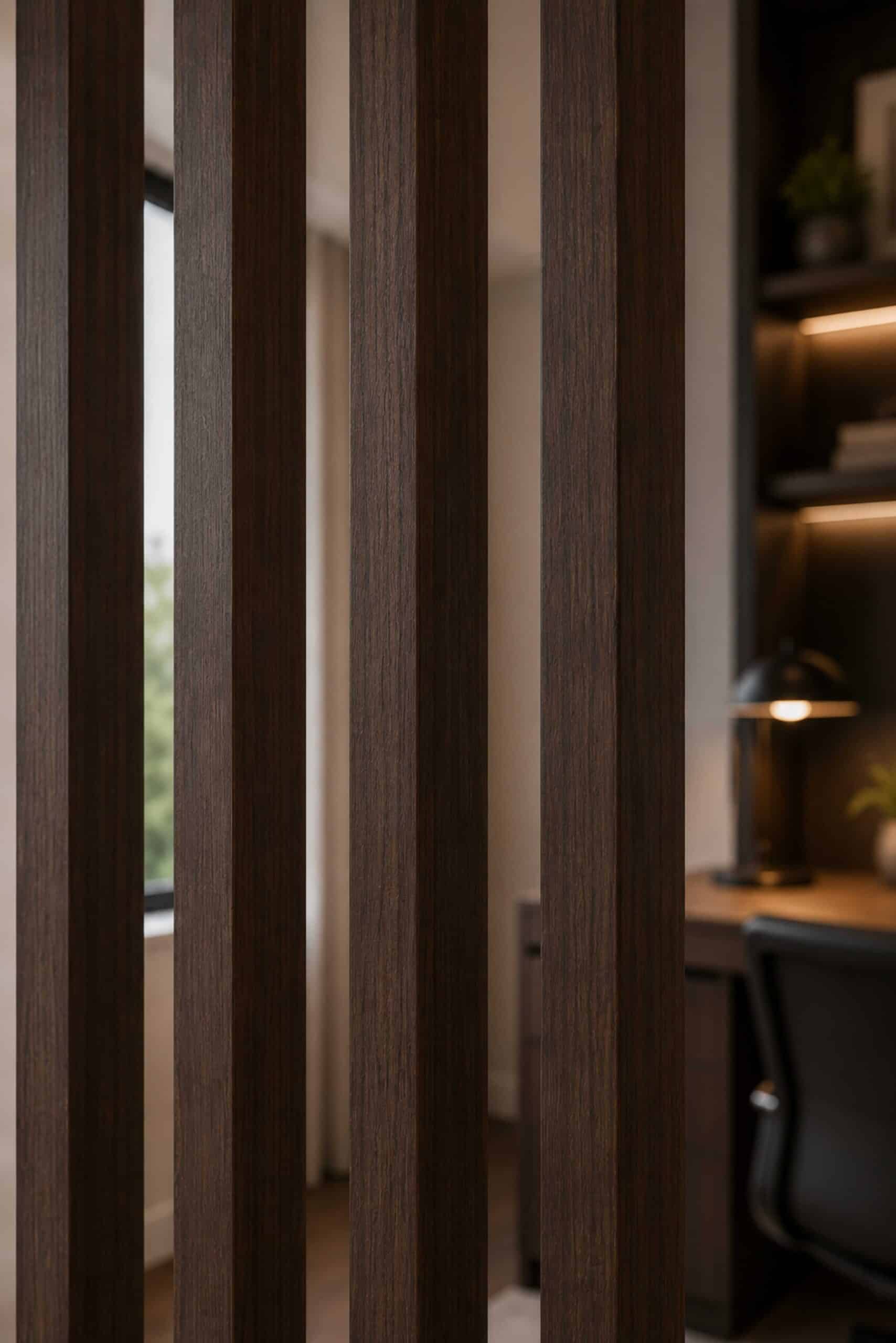 Espresso Brown Wood Room Divider - Image 3