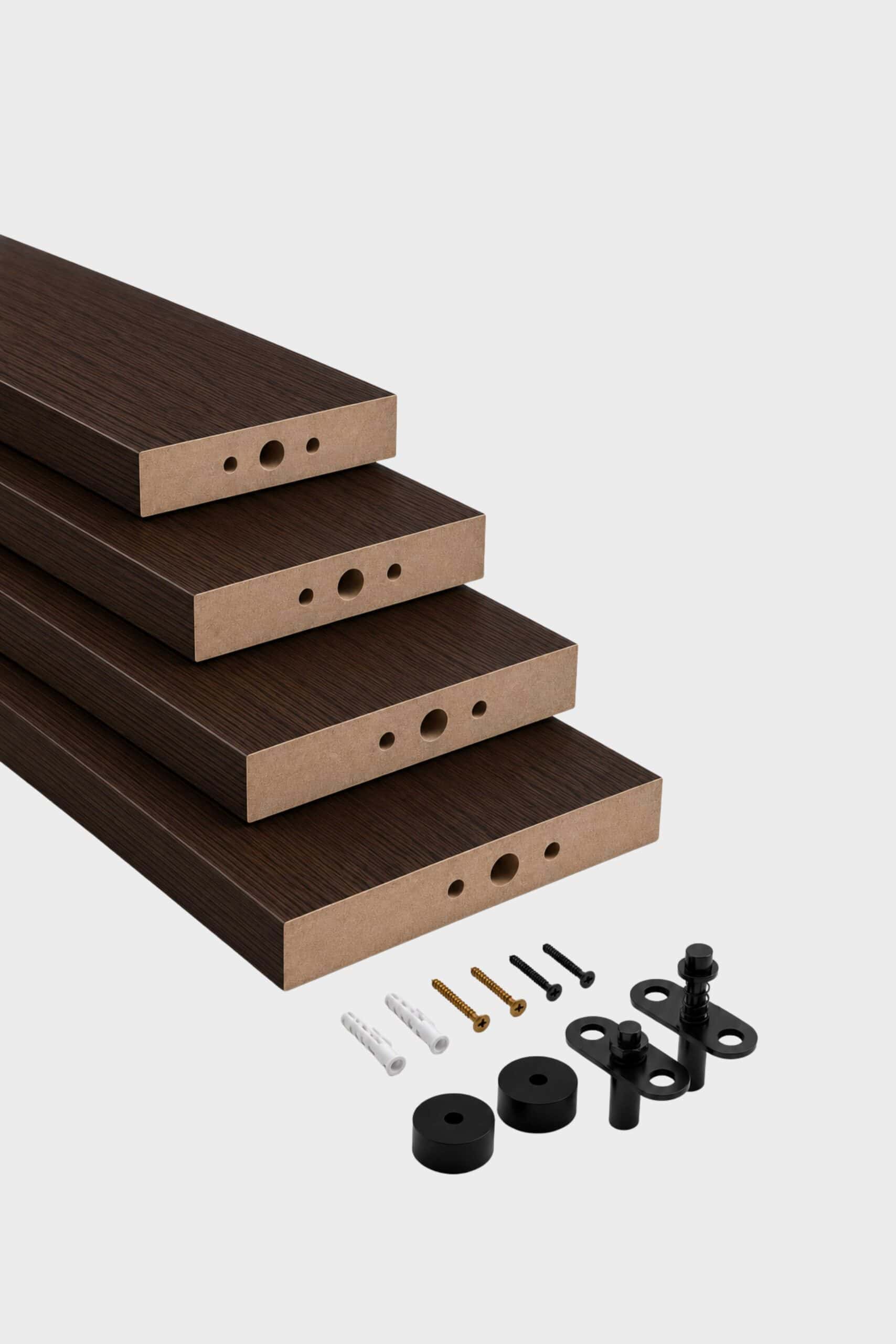 Espresso Brown Wood Room Divider - Image 4
