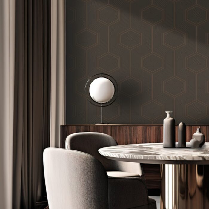Luxe Hexagon Wallpaper