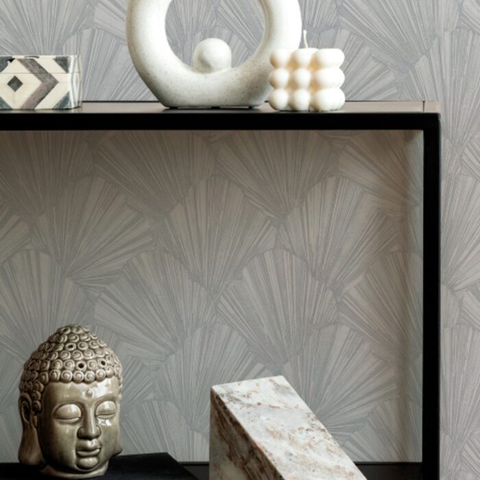 Grey Architectural Geometric Wallpaper