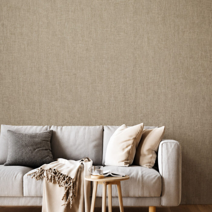 Olive Linen Wallpaper